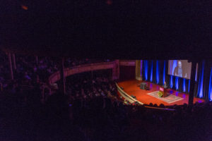 Photo of the Ten Evenings audience inside the Carnegie Music Hall